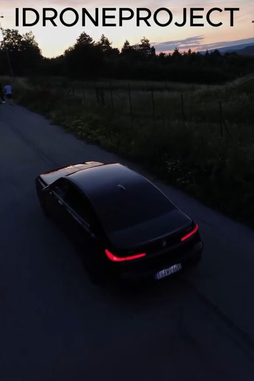 BMW 750e drónvideó